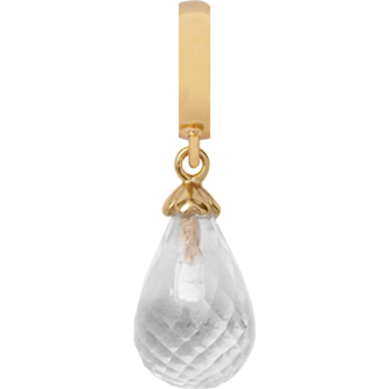 Christina Collect Drop Crystal charm – forgyldt sølv, 6 mm til Classic læderarmbånd